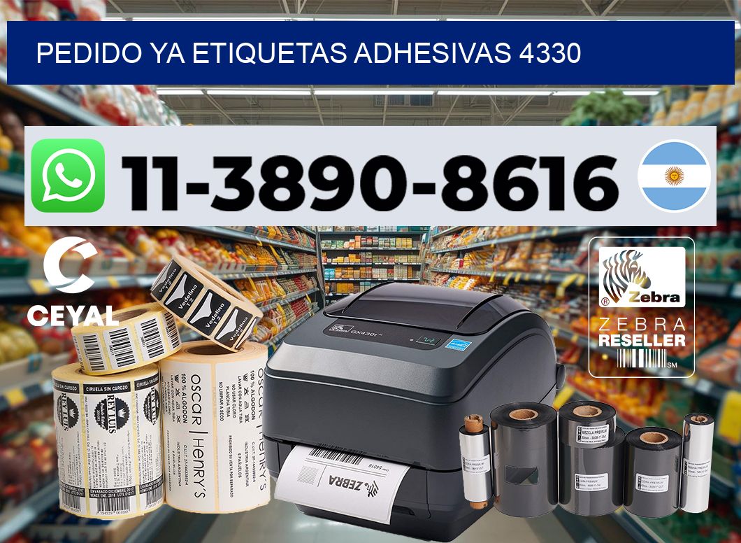 pedido ya etiquetas adhesivas 4330