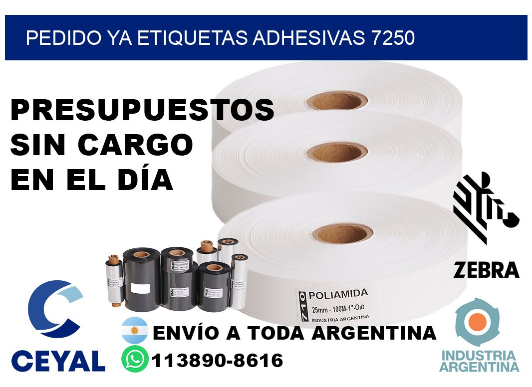 pedido ya etiquetas adhesivas 7250