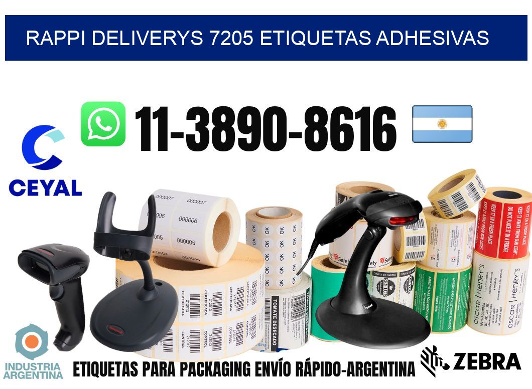 rappi deliverys 7205 etiquetas adhesivas
