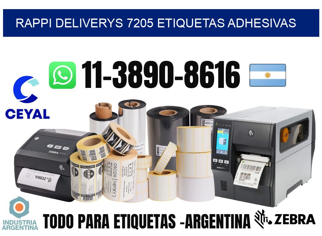 rappi deliverys 7205 etiquetas adhesivas
