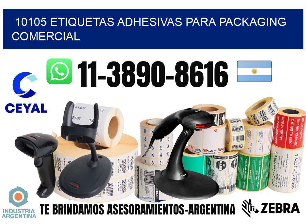 10105 Etiquetas adhesivas para packaging comercial