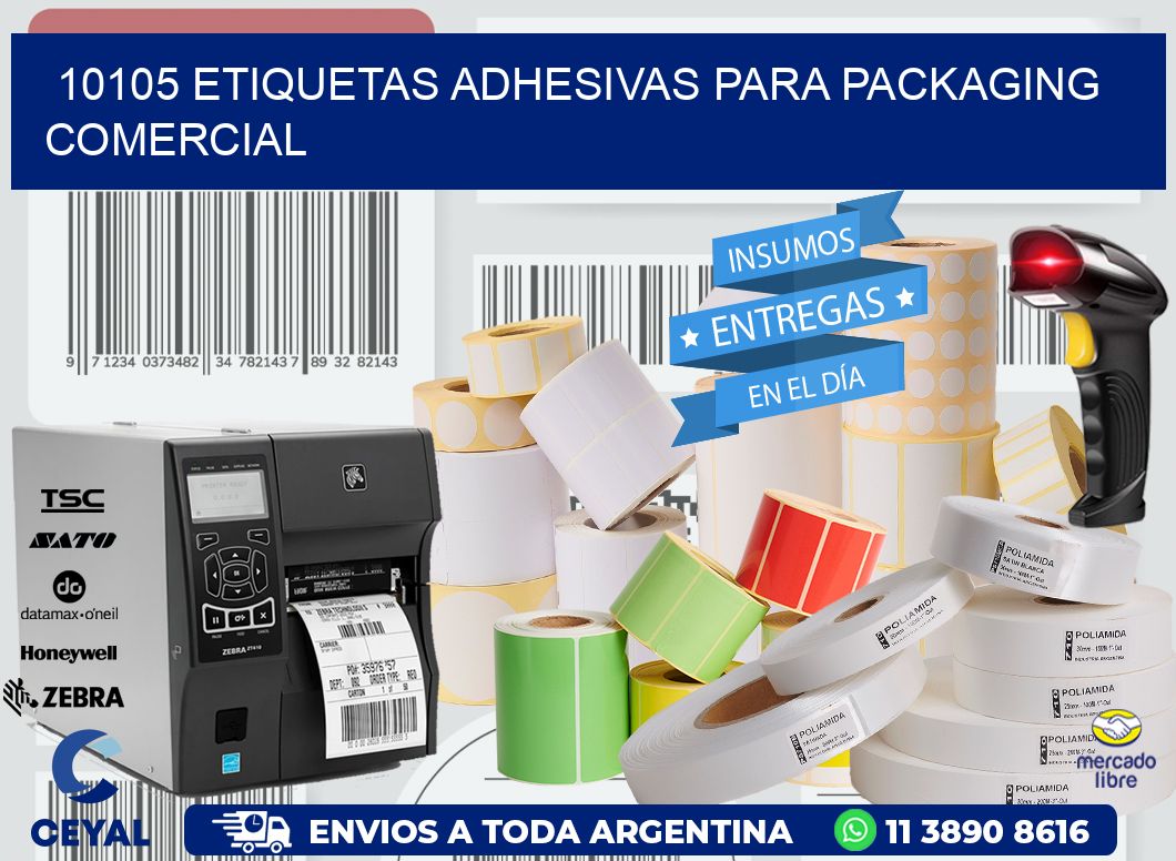 10105 Etiquetas adhesivas para packaging comercial