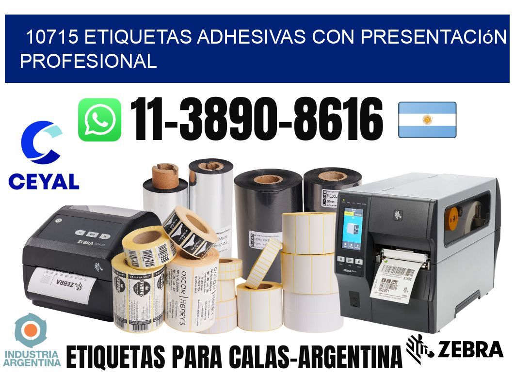 10715 Etiquetas adhesivas con presentación profesional