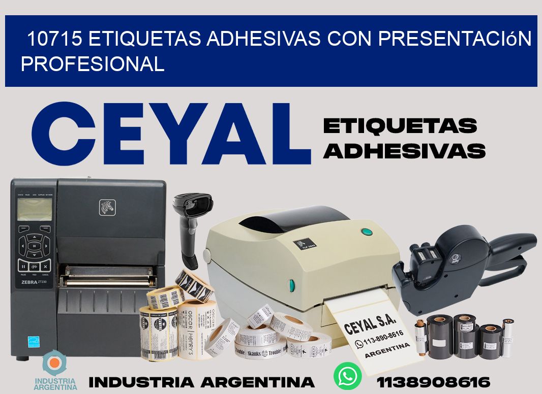 10715 Etiquetas adhesivas con presentación profesional