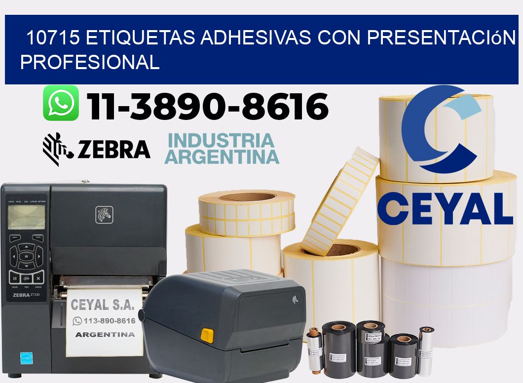 10715 Etiquetas adhesivas con presentación profesional