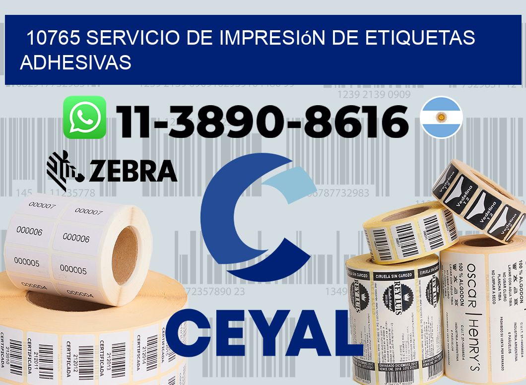 10765 Servicio de impresión de etiquetas adhesivas