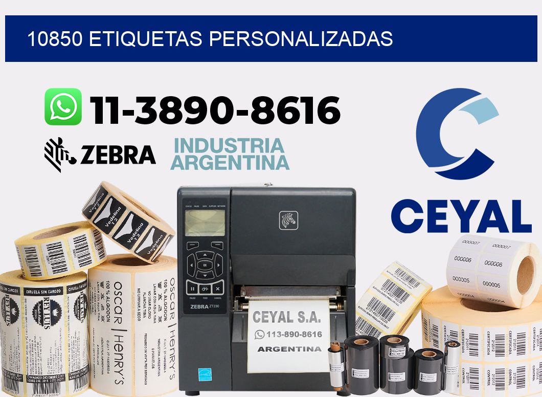 10850 etiquetas personalizadas