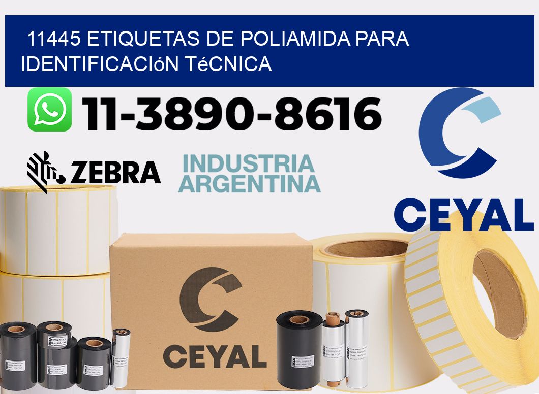 11445 Etiquetas de poliamida para identificación técnica