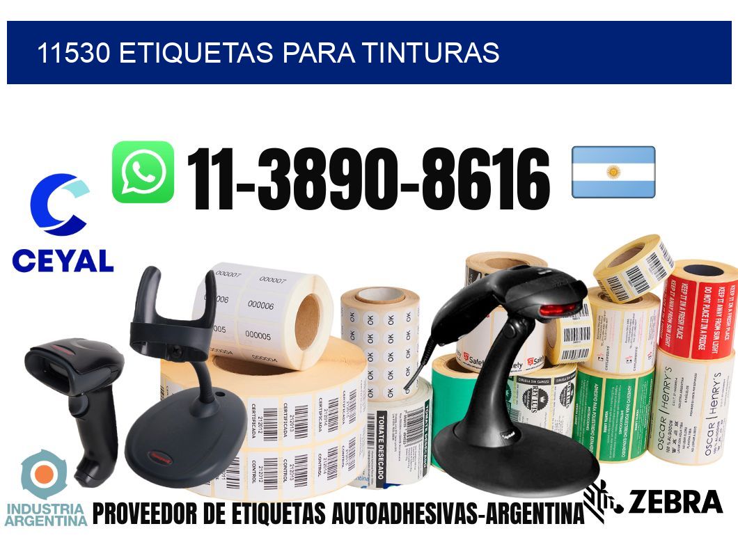 11530 Etiquetas para tinturas
