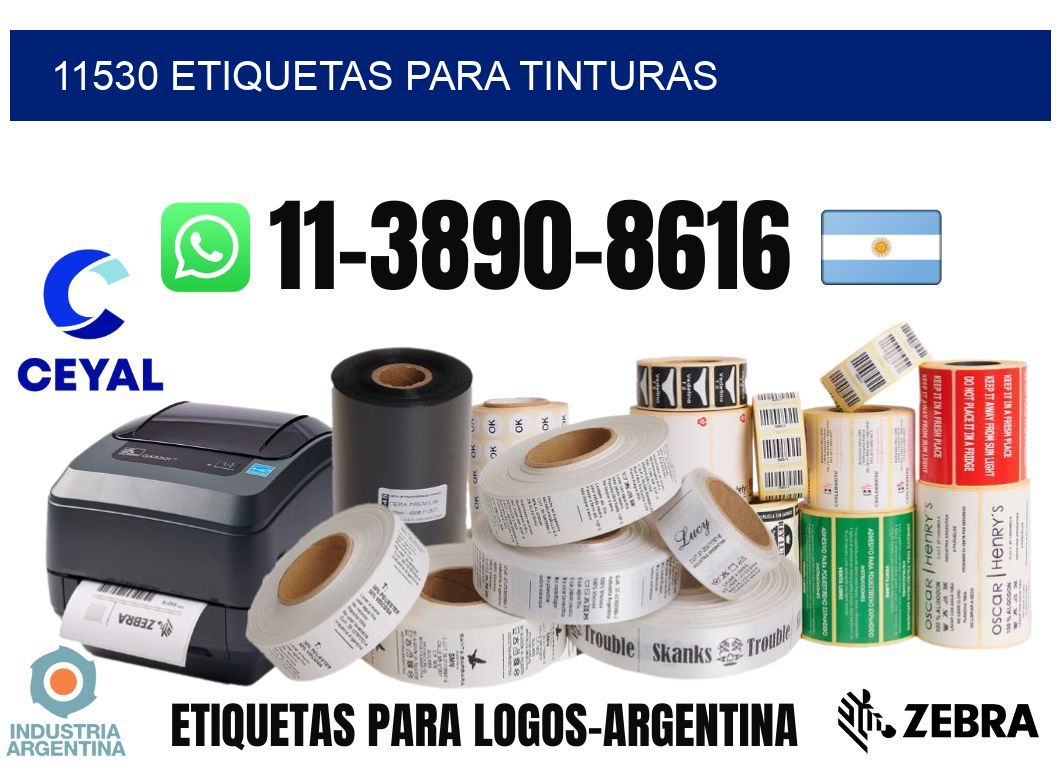 11530 Etiquetas para tinturas