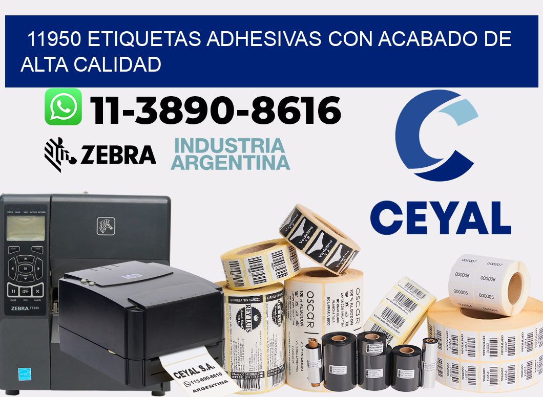 11950 Etiquetas adhesivas con acabado de alta calidad