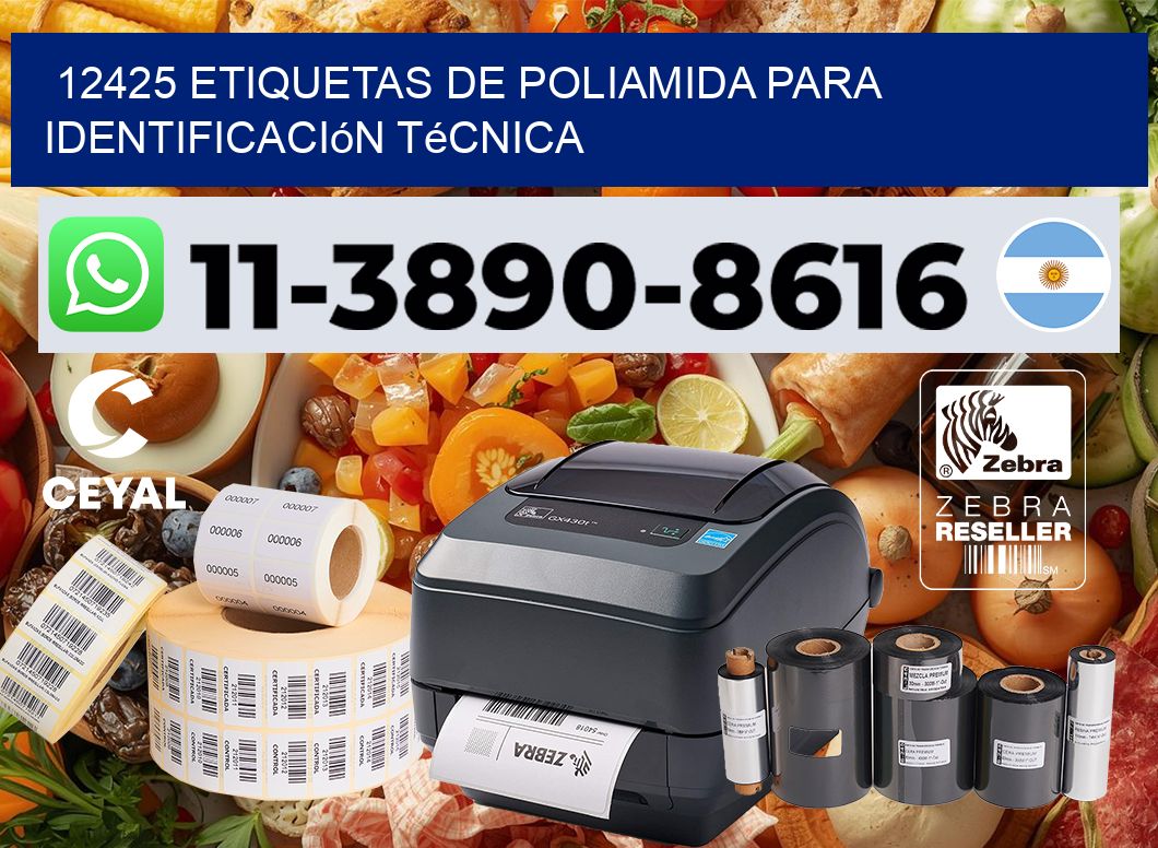 12425 Etiquetas de poliamida para identificación técnica