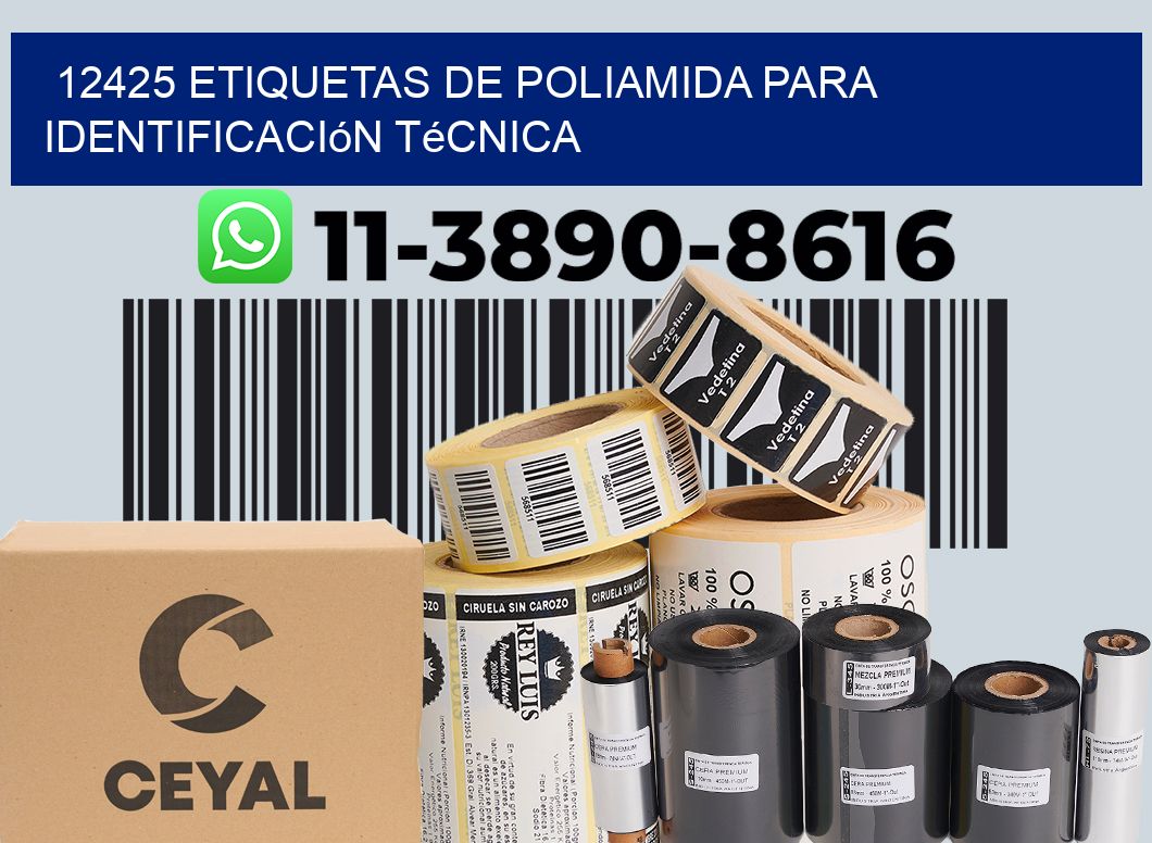 12425 Etiquetas de poliamida para identificación técnica