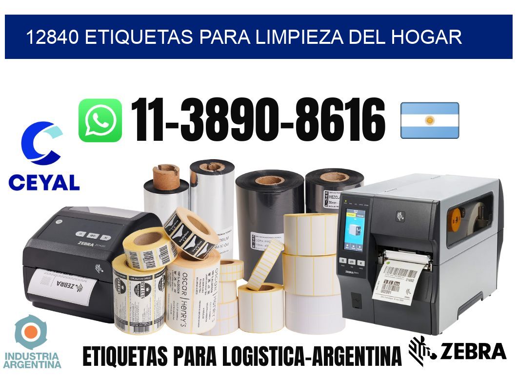 12840 Etiquetas para limpieza del hogar