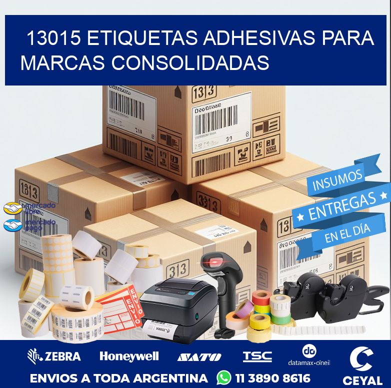 13015 Etiquetas adhesivas para marcas consolidadas