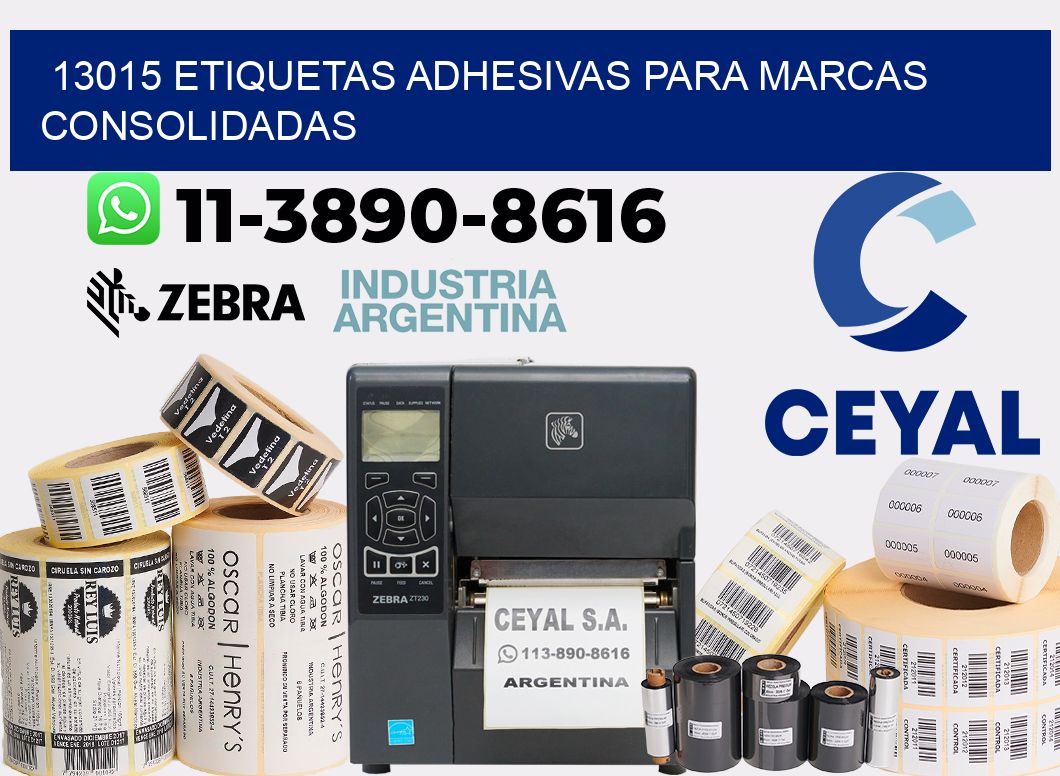 13015 Etiquetas adhesivas para marcas consolidadas
