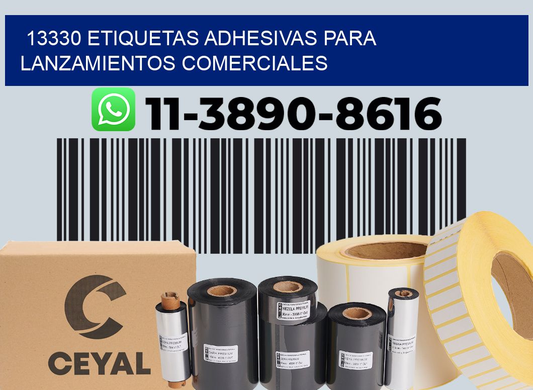 13330 Etiquetas adhesivas para lanzamientos comerciales