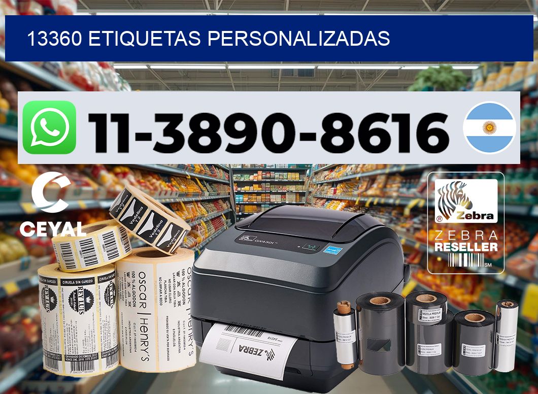 13360 etiquetas personalizadas