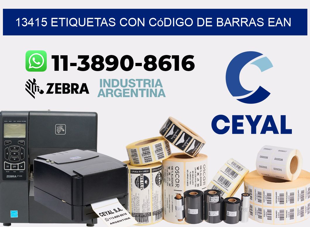 13415 Etiquetas con código de barras EAN