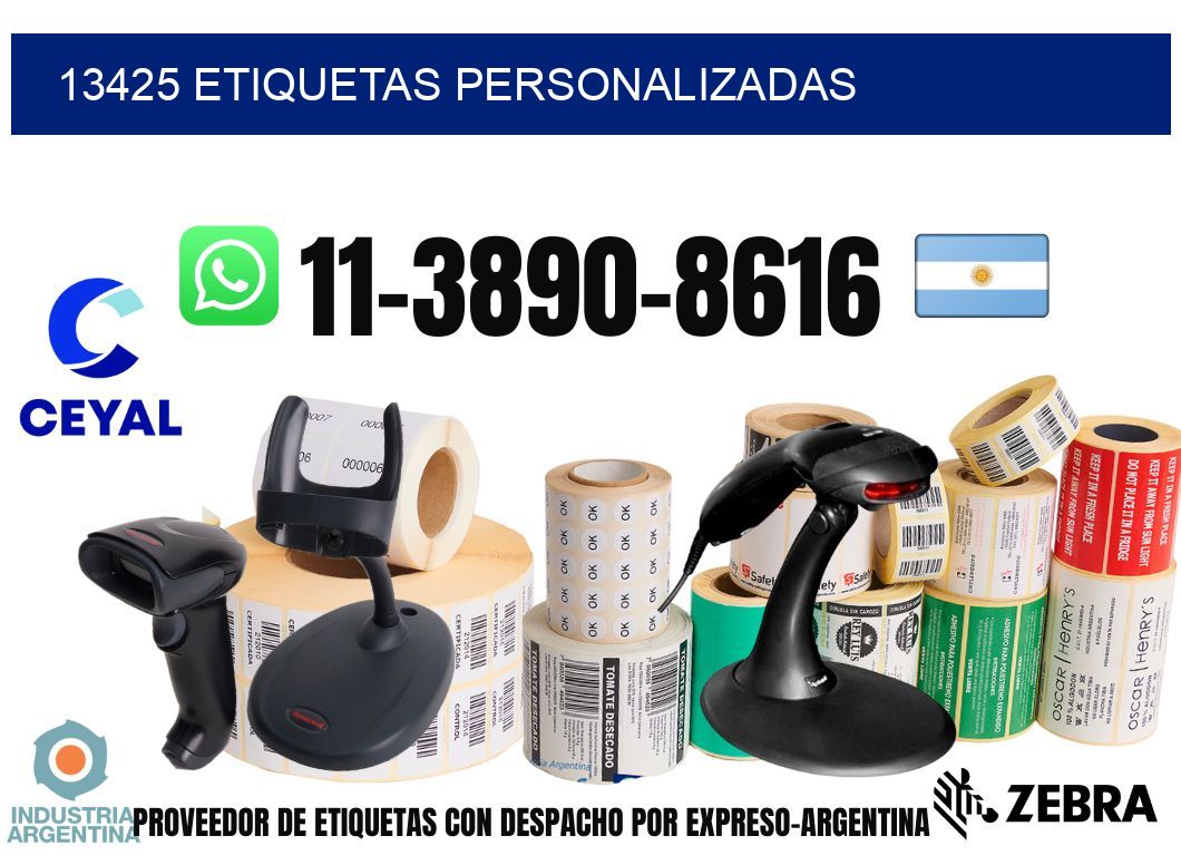 13425 etiquetas personalizadas