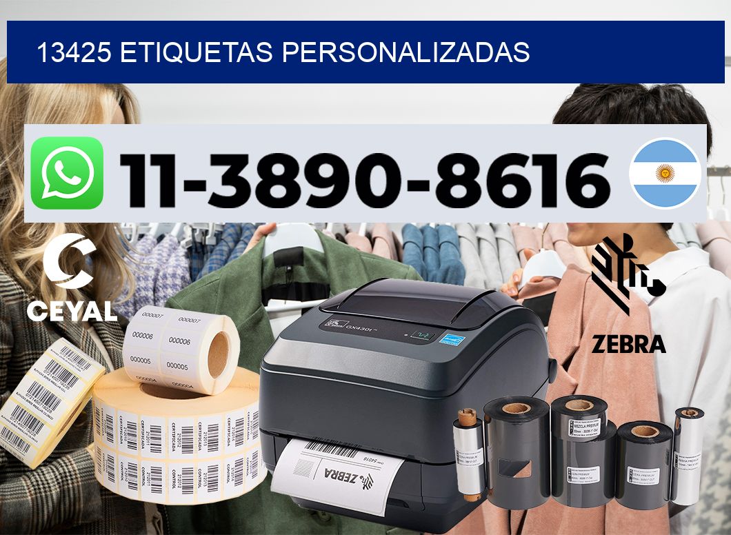 13425 etiquetas personalizadas