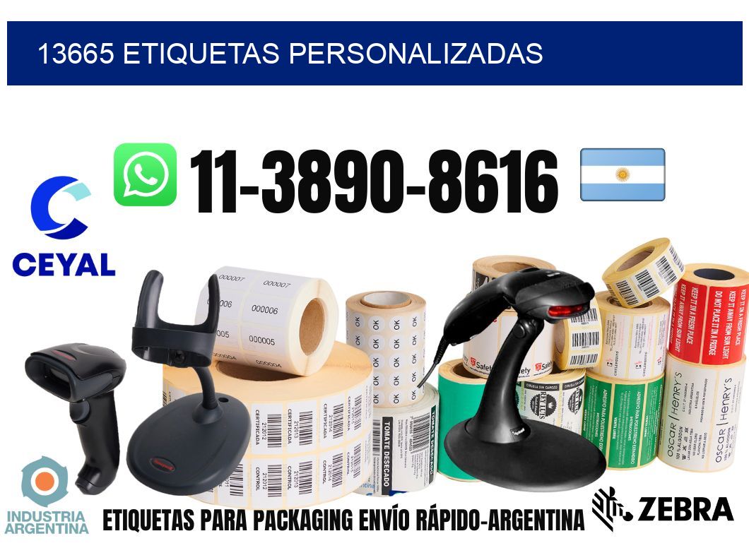 13665 etiquetas personalizadas