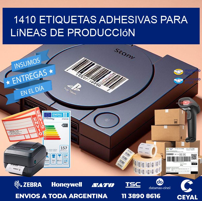 1410 Etiquetas adhesivas para líneas de producción
