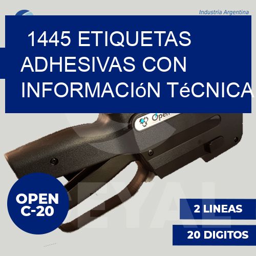 1445 Etiquetas adhesivas con información técnica