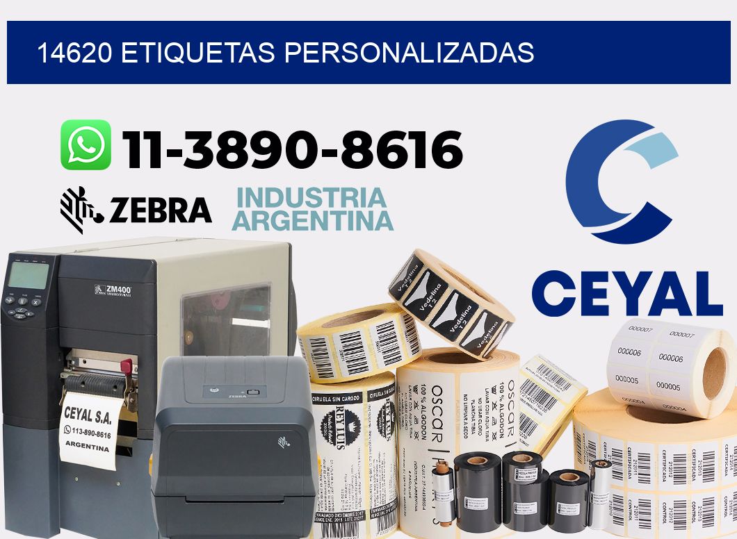 14620 etiquetas personalizadas