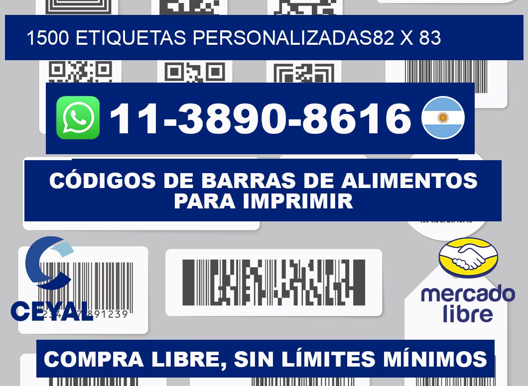 1500 ETIQUETAS PERSONALIZADAS82 x 83