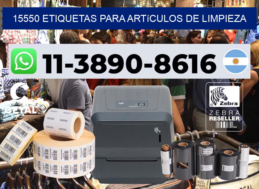 15550 Etiquetas para artículos de limpieza