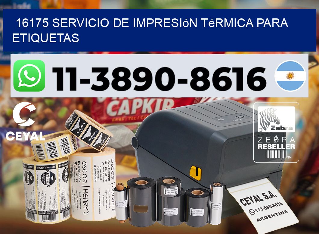 16175 Servicio de impresión térmica para etiquetas