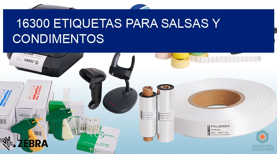 16300 Etiquetas para salsas y condimentos