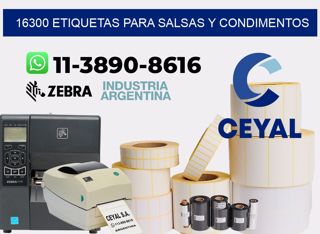16300 Etiquetas para salsas y condimentos