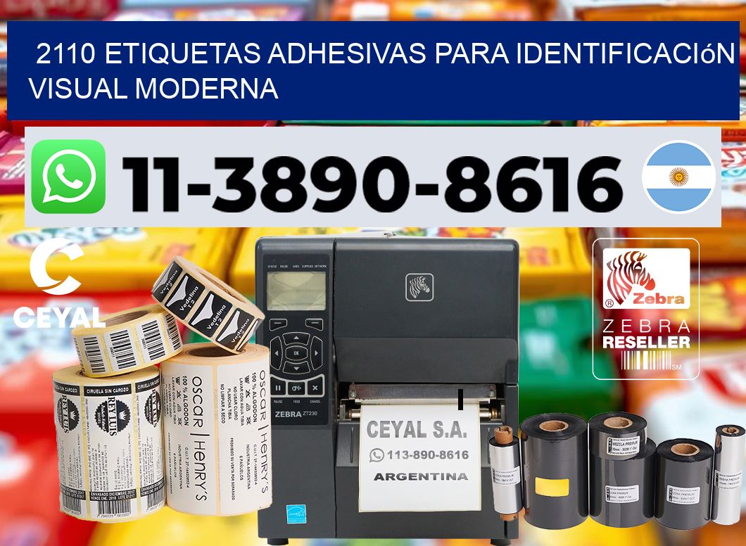 2110 Etiquetas adhesivas para identificación visual moderna