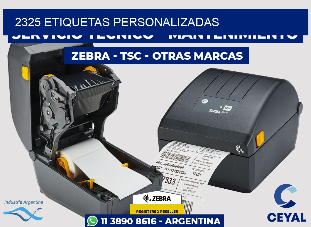 2325 etiquetas personalizadas