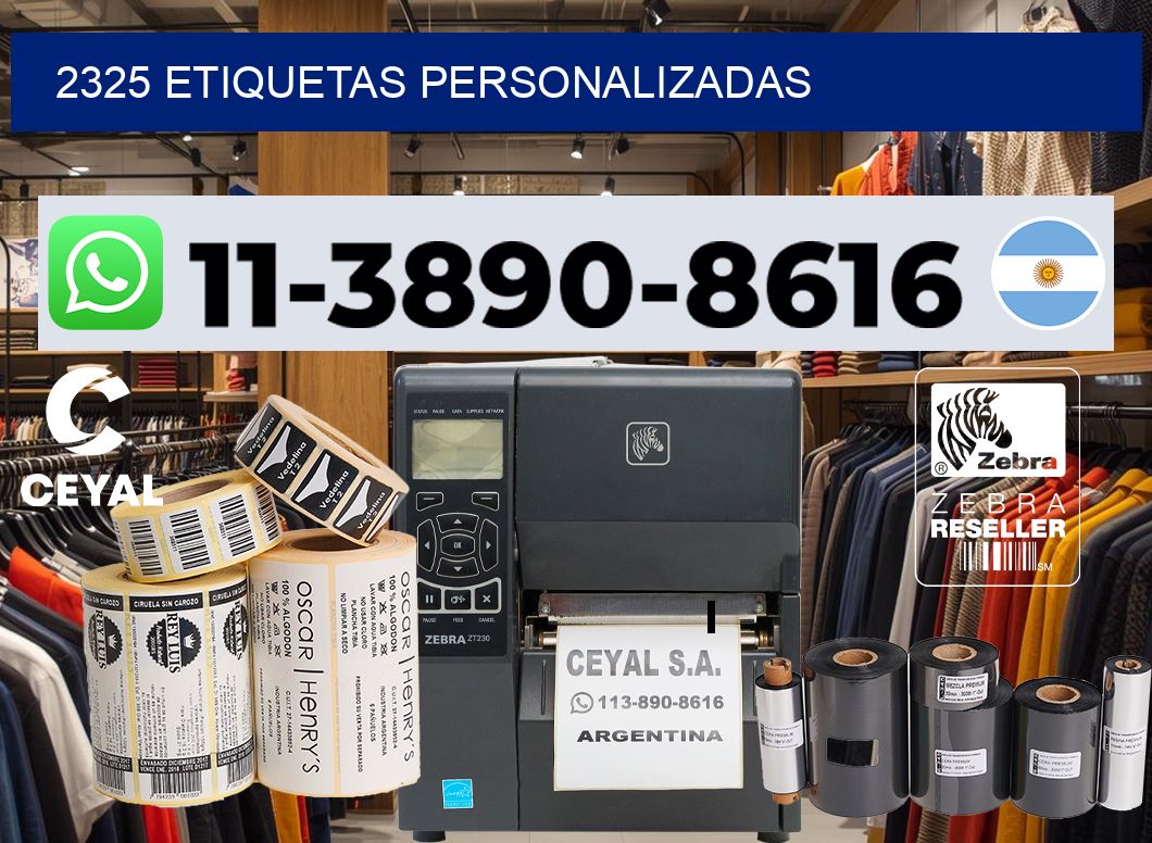 2325 etiquetas personalizadas