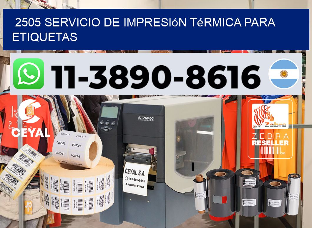 2505 Servicio de impresión térmica para etiquetas