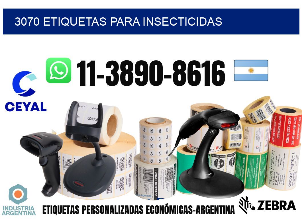 3070 Etiquetas para insecticidas