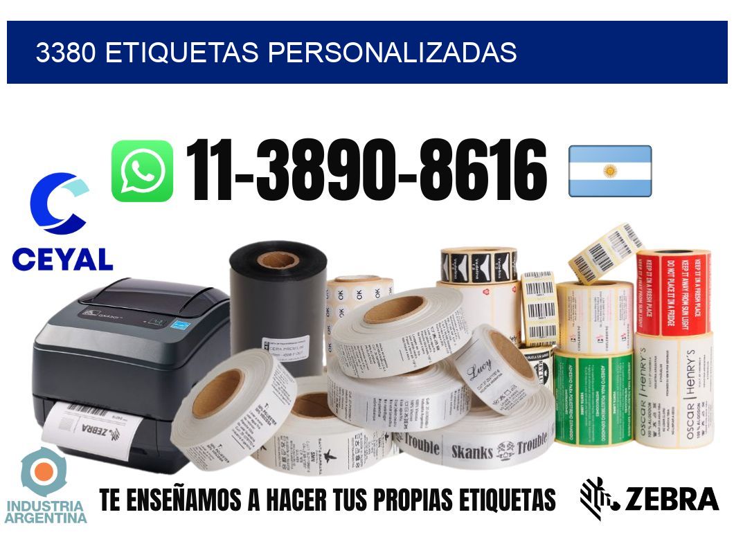 3380 etiquetas personalizadas