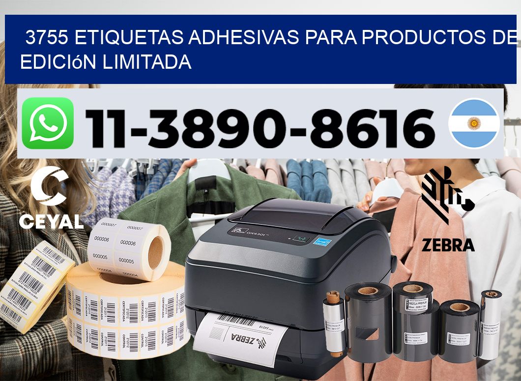3755 Etiquetas adhesivas para productos de edición limitada