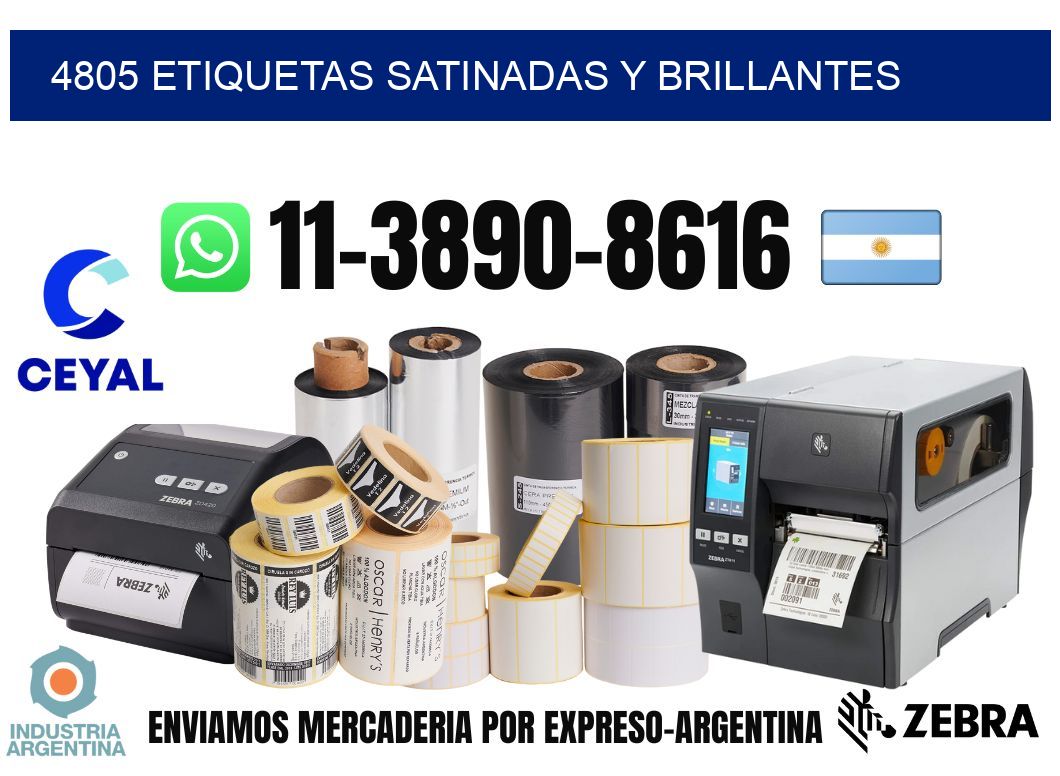 4805 Etiquetas satinadas y brillantes