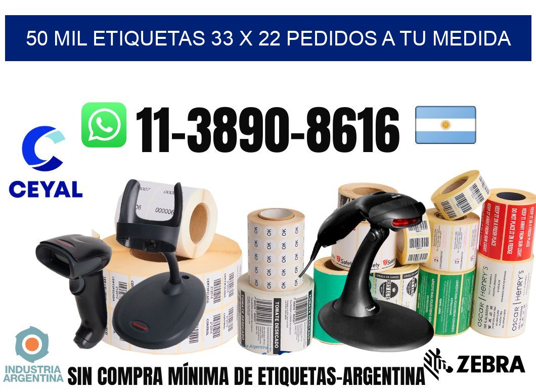50 mil etiquetas 33 x 22 Pedidos a tu medida