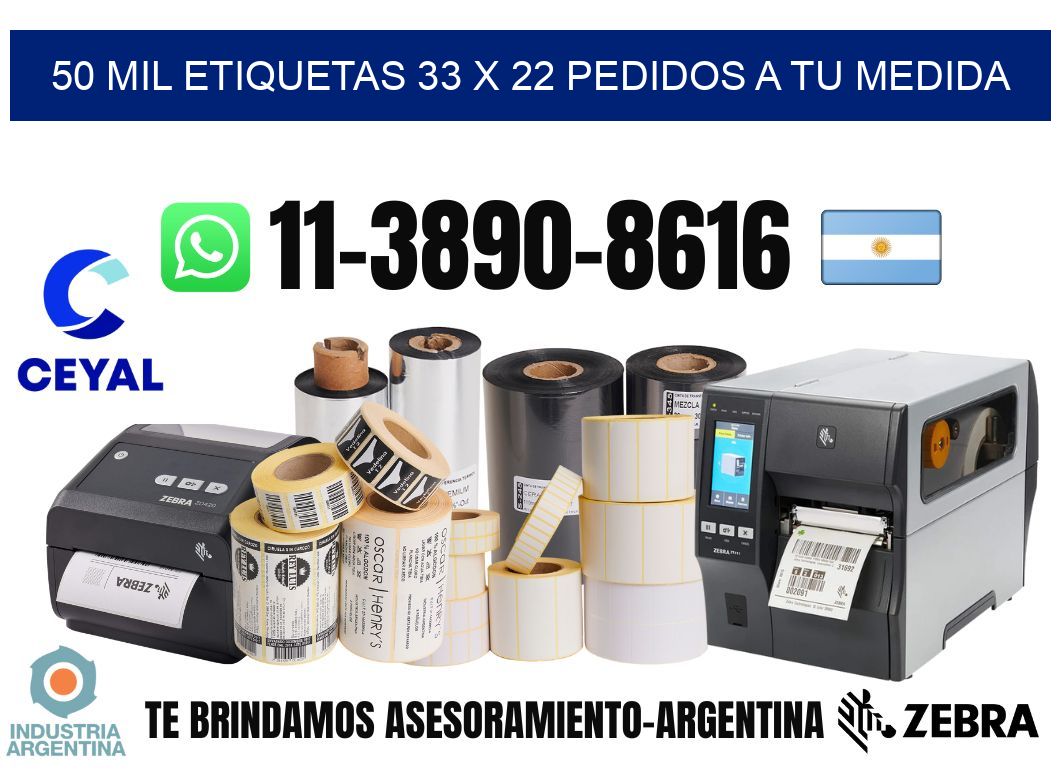 50 mil etiquetas 33 x 22 Pedidos a tu medida