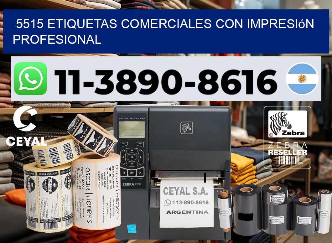 5515 Etiquetas comerciales con impresión profesional