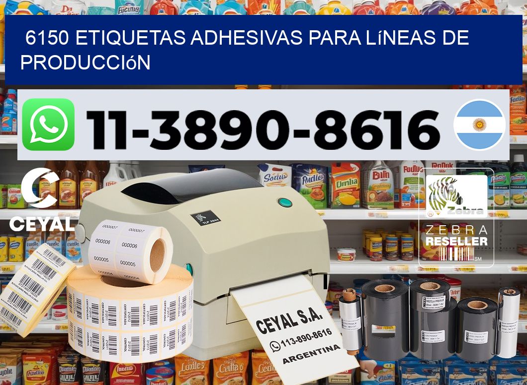 6150 Etiquetas adhesivas para líneas de producción