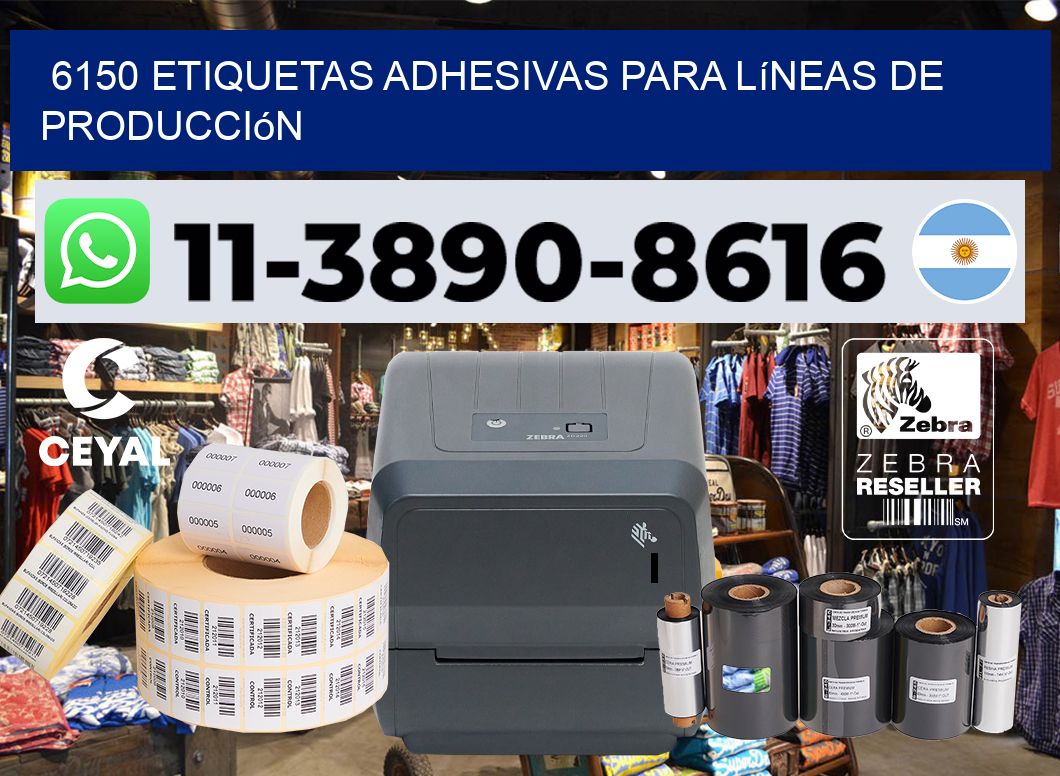 6150 Etiquetas adhesivas para líneas de producción