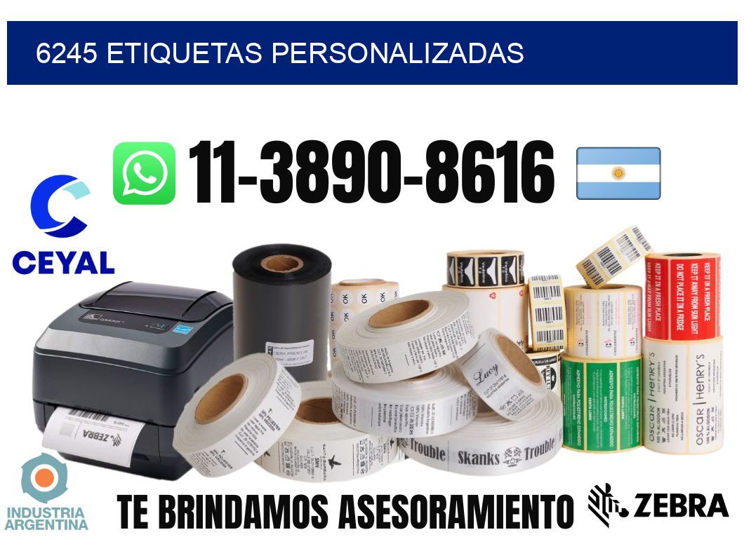 6245 etiquetas personalizadas