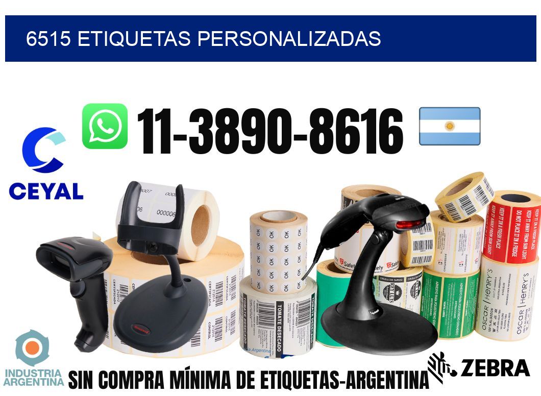 6515 etiquetas personalizadas
