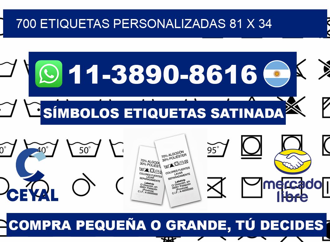 700 ETIQUETAS PERSONALIZADAS 81 x 34